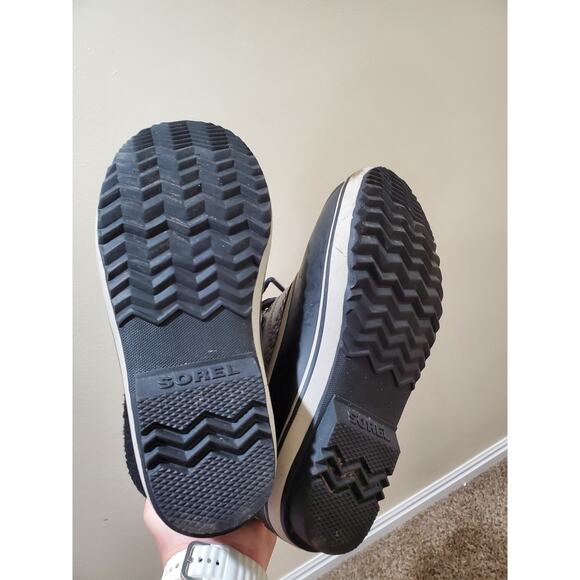 SOREL Caribou fleece-trimmed nubuck and rubber snow boots Women's Size 5 - Picture 9 of 9